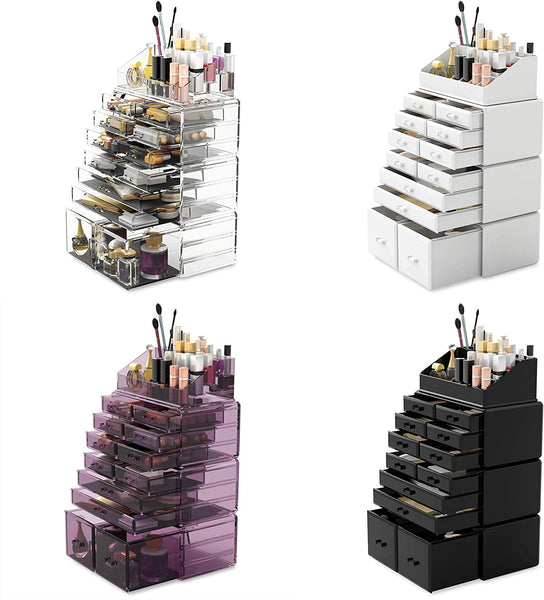 Makeup Bags & Cases Makeup Cosmetic Organizer Storage With 12 Drawers Display Boxes (Black)