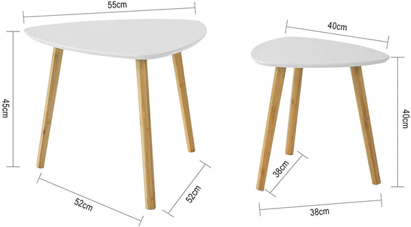 Side Tables Set Of 2 White Side Nesting Tables