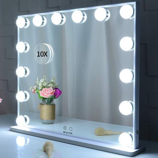 Toner Cartridges Hollywood Makeup Vanity Mirror With Led Lights And Detachable 10X Magnification (White, 62 51 Cm)