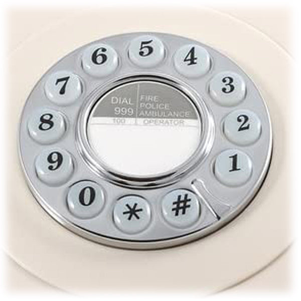 Gpo 746 Retro Rotary Push Button Desk Phone Ivory Home Office