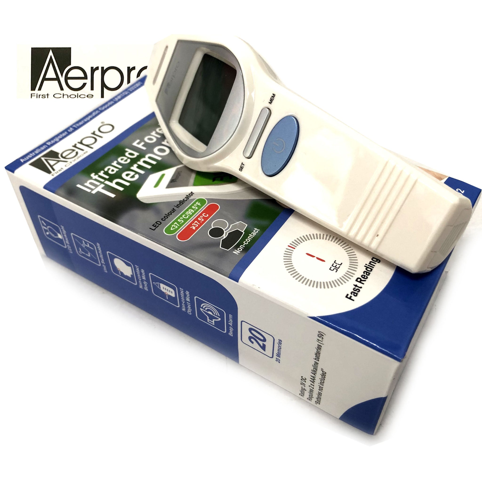 Aerpro Non Contact Infra Red Forehead & Body Thermometer Australian Artg Registered