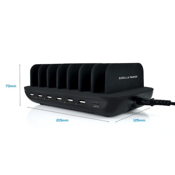 USB Cables, Hubs & Adapters Mbeat Gorilla Power 7 Port 60W Usb + Usb C Charging Station