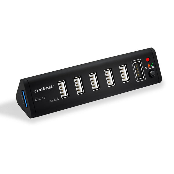 USB Cables, Hubs & Adapters Mbeat 7 Port Usb 3.0 X 1 + 2.0 6 Hub With 2.1A Smart Charging Function