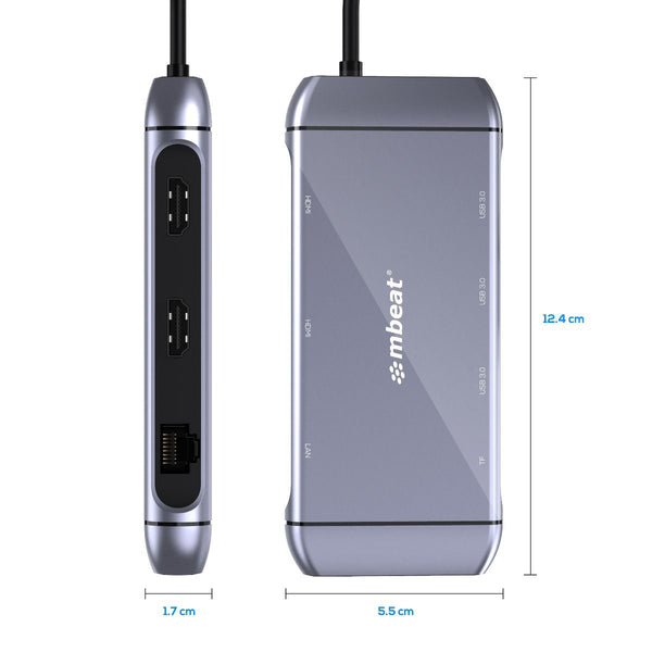 USB Cables, Hubs & Adapters Mbeat Elite X11 Dual Hdmi Usb C Multifunction Docking Station