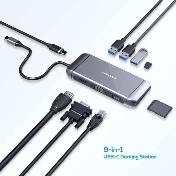 USB Cables, Hubs & Adapters Mbeat Elite X9 9 In 1 Usb C Docking Station