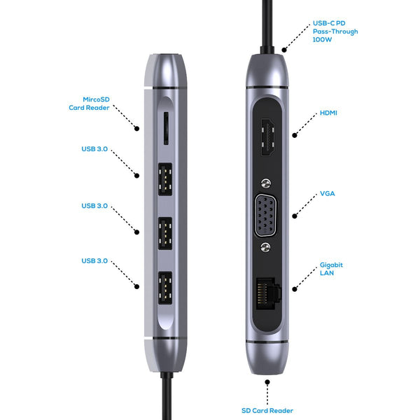 USB Cables, Hubs & Adapters Mbeat Elite X9 9 In 1 Usb C Docking Station