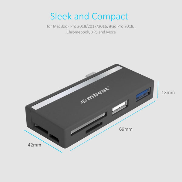 USB Cables, Hubs & Adapters Mbeat Essential 5 In 1 Usb C Hub ( 2.0, 3.0, Sd/Tf Card Reader )