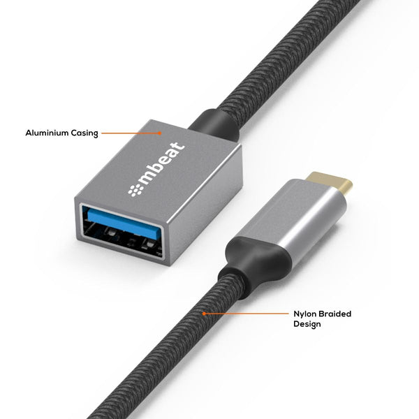 Mbeat Tough Link Usb-C 3.0 Adapter With Cable Space Grey