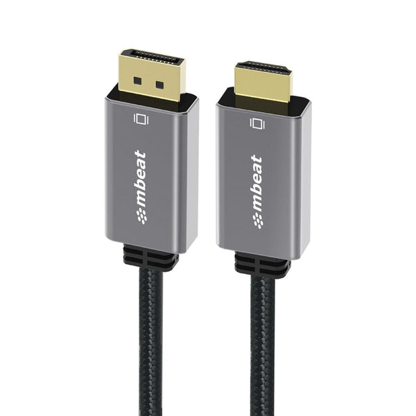 Monitor/AV Cables & Adapters Mbeat Tough Link 1.8M 4K/60Hz Display Port Hdmi Cable Space Grey