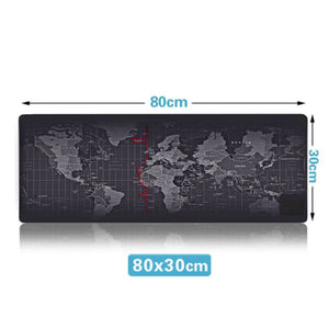 Wireless Charging Qi Mousepad 800X300x4mm Non-Slip Rubber Base World Map