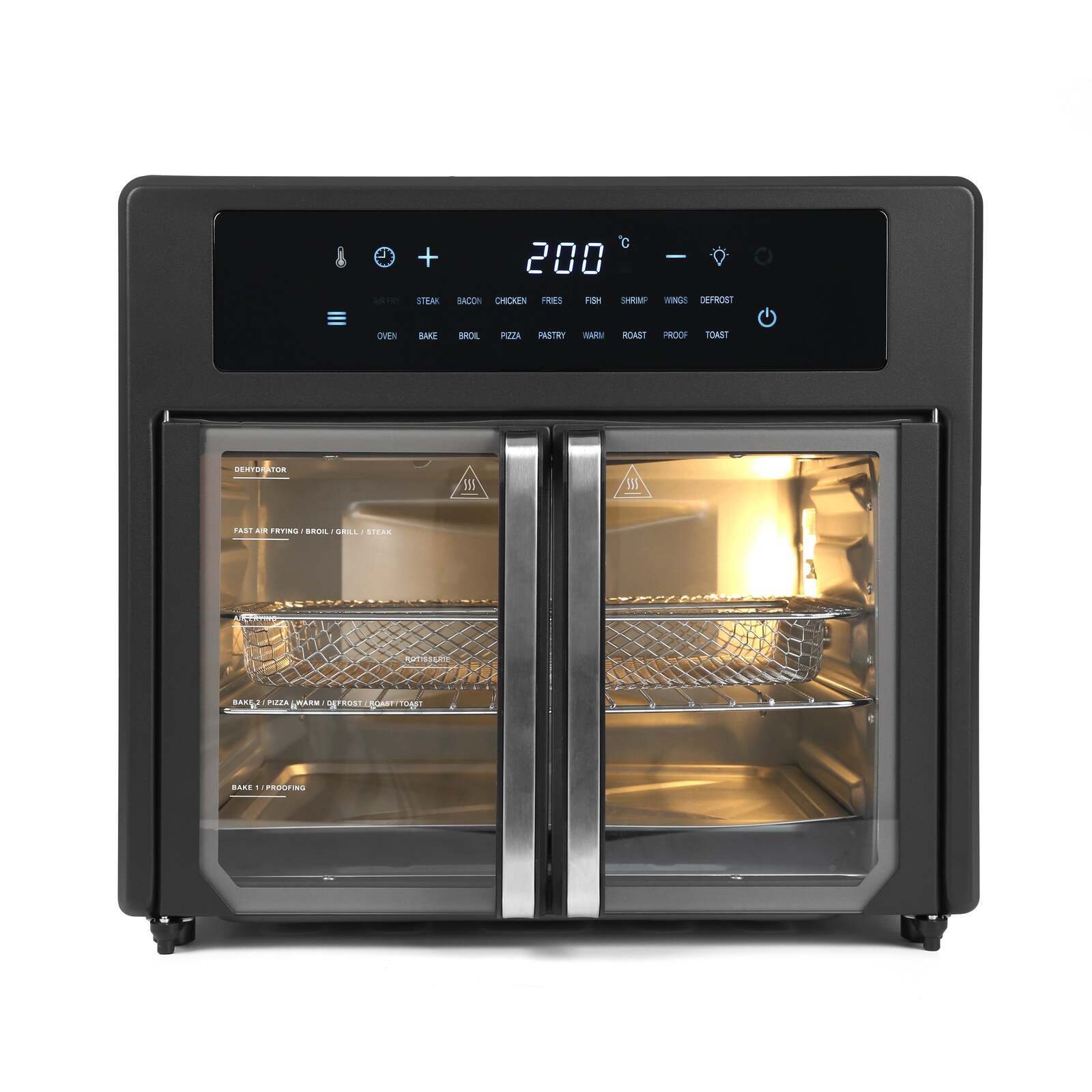 Air Fryers 25L Air Fryer Convection Oven With 360 Cooking & French Doors