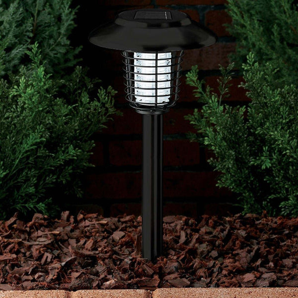 Insect Zappers Wireless Solar Powered Mosquito Killer Lamp (Black)