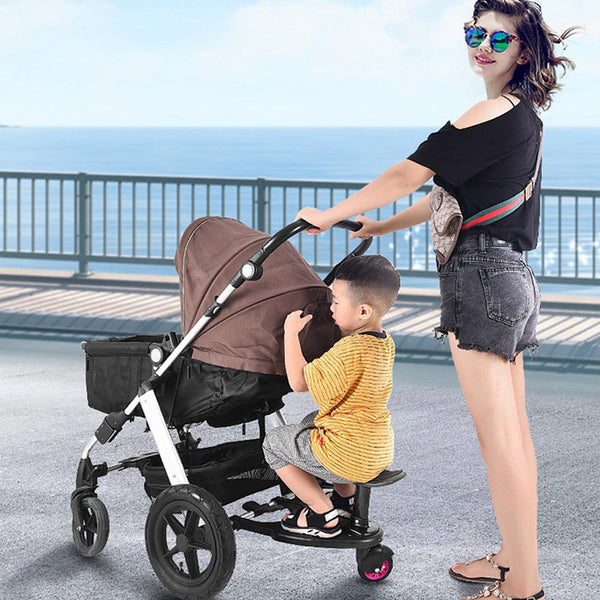 Stroller Boards Stroller Step Board Toddler Buggys Wheel Standing Skateboard For Pram Kids Pink