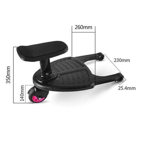 Stroller Boards Stroller Step Board Toddler Buggys Wheel Standing Skateboard For Pram Kids Pink