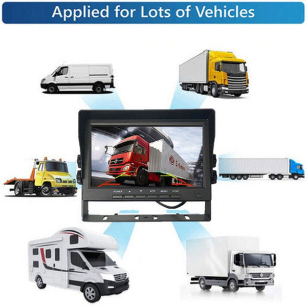 Rear View Monitors/Cams & Kits 4 Channel Split 7" Screen Monitor W/4 Reversing Camera Kit For Truck Trailer Bus