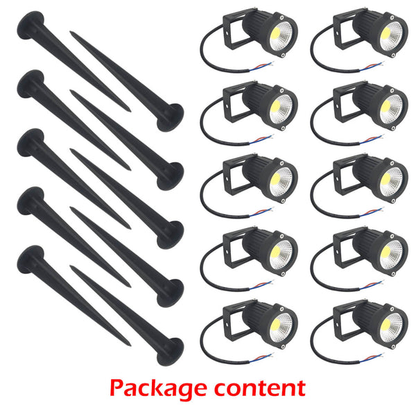 Landscape & Walkway Lights 10Pcs Led Spotlights Landscape Warm Light Lamp Waterproof Outdoor Garden Yard 12V