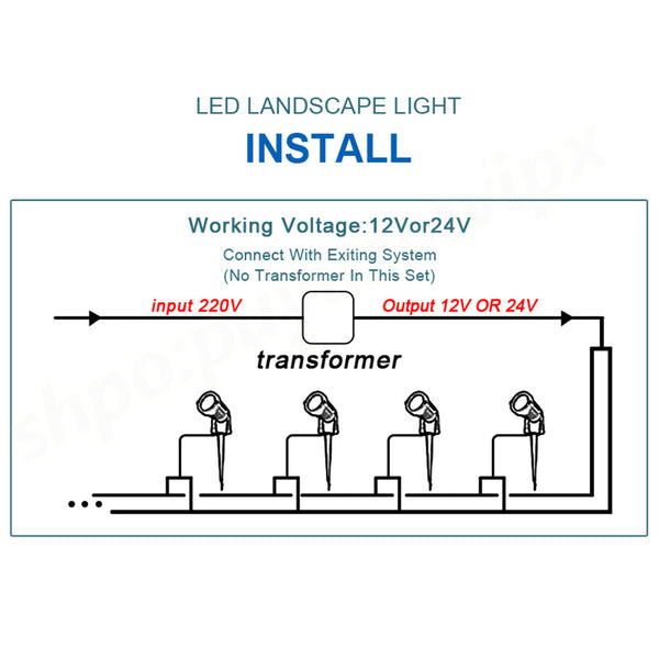 Landscape & Walkway Lights 10X Led Spotlights Landscape Warm Light Lamp Waterproof Outdoor Garden Yard 12V