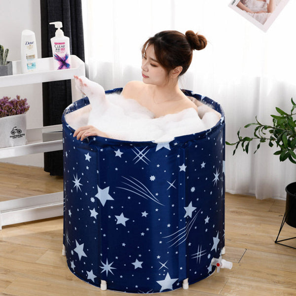 65X70cm Folding Bathtub Portable Water Tub Indoor Room Adult Spa