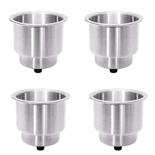 Cup Holders 4Pcs Stainless Drink Cup Holder Insert For Boat/Car/Truck Rv/Camper/Yacht/Sofa