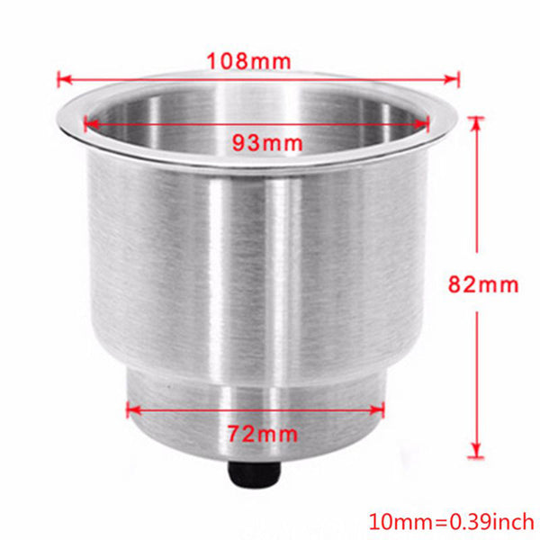 Cup Holders 4Pcs Stainless Drink Cup Holder Insert For Boat/Car/Truck Rv/Camper/Yacht/Sofa