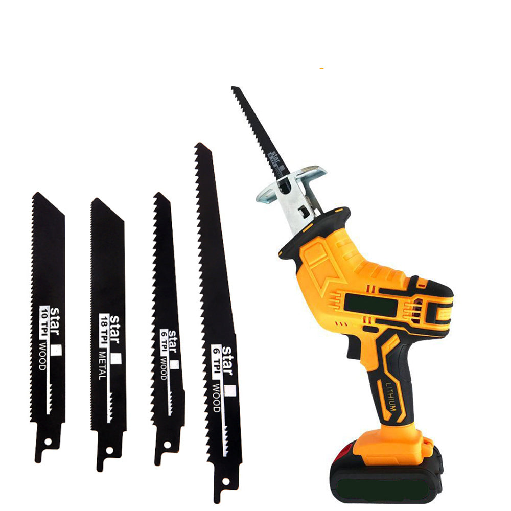 Yellow Cordless Electric Reciprocating Saw Cutter W+ Blades For Makita Battery