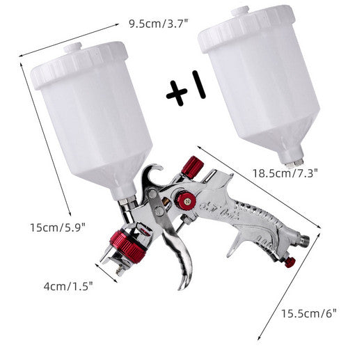 Paint Sprayers Spray Gun Kit Hvlp Gravity Feed Air Paint Sprayer 3 Nozzles 1.4Mm 1.7Mm 2Mm