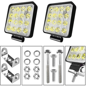 Lamps 10Pcs 80W Cree Flood Led Work Lights 12V 24V Boat Camping Square 4Inch Bar