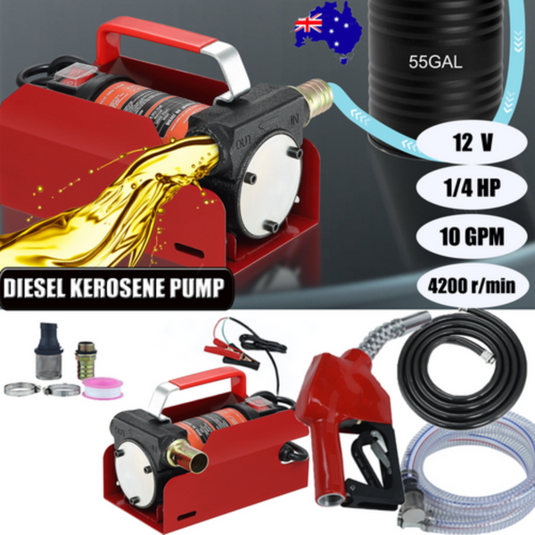 Fuel Pumps 12V Portable Electric Oil Transfer Extractor Fluid Suction Pump Diesel Siphon Au