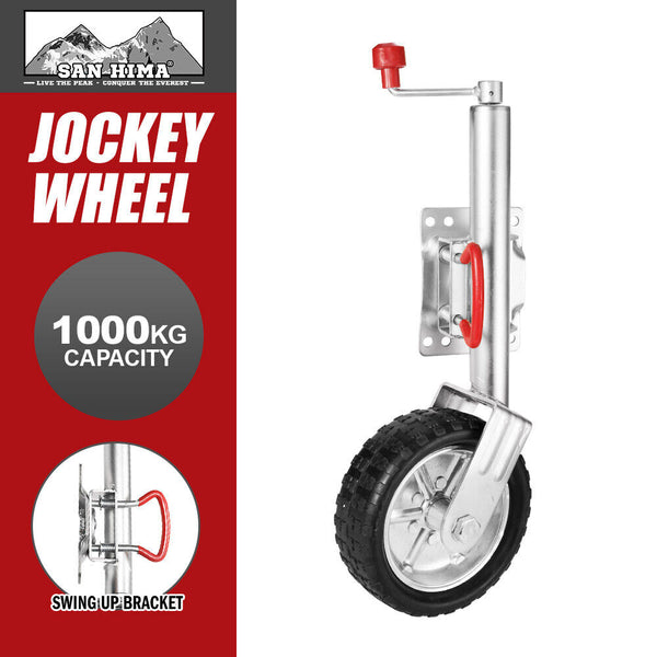 Trailer Parts Jockey Wheel 10" Inch Swing Up Rubber 1000Kg Caravan Boat Trailer