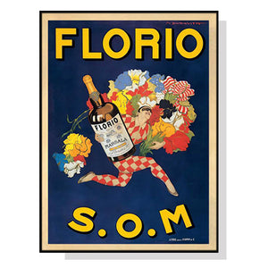 Posters & Prints Wall Art 60Cmx90cm Florio S.O.M Black Frame Canvas