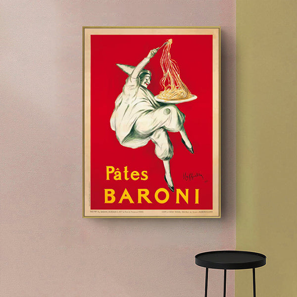 Posters & Prints Wall Art 60Cmx90cm Pates Baroni Pasta Gold Frame Canvas