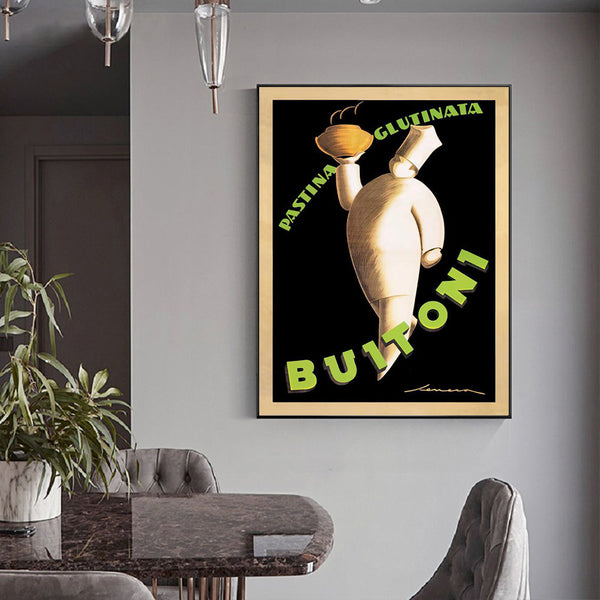 Posters & Prints Wall Art 80Cmx120cm Buitoni Black Frame Canvas