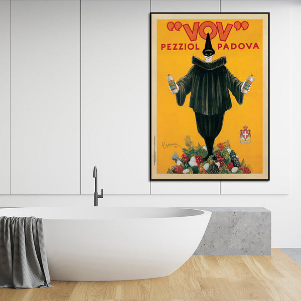 Posters & Prints Wall Art 50Cmx70cm Pezziol Padova Black Frame Canvas