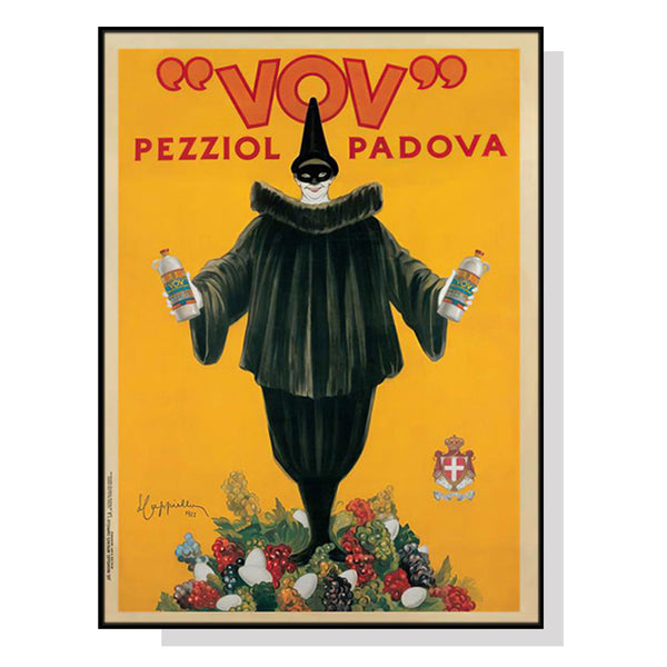 Posters & Prints Wall Art 60Cmx90cm Pezziol Padova Black Frame Canvas