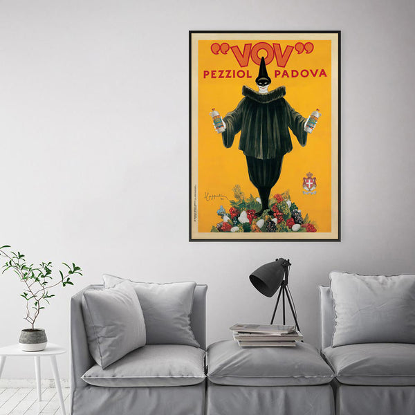 Posters & Prints Wall Art 60Cmx90cm Pezziol Padova Black Frame Canvas