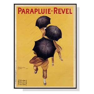 Wall Art 60Cmx90cm Parapluie Revel Black Frame Canvas