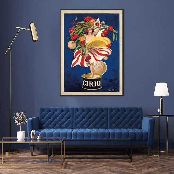 Posters & Prints Wall Art 60Cmx90cm Cirio By Leonetto Cappiello Black Frame Canvas