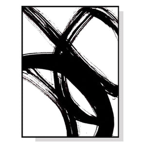 Posters & Prints Wall Art 40Cmx60cm Minimalist Black Artwork Frame Canvas