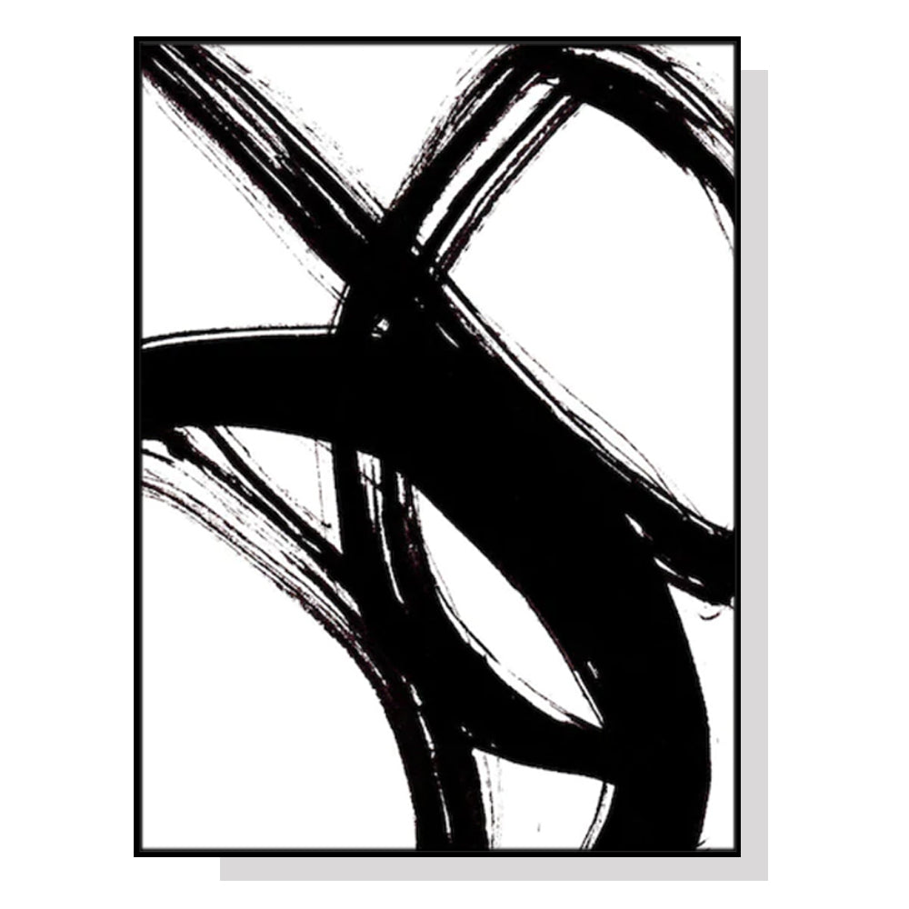 Wall Art 90Cmx135cm Minimalist Black Artwork Frame Canvas