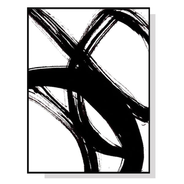 Posters & Prints Wall Art 100Cmx150cm Minimalist Black Artwork Frame Canvas