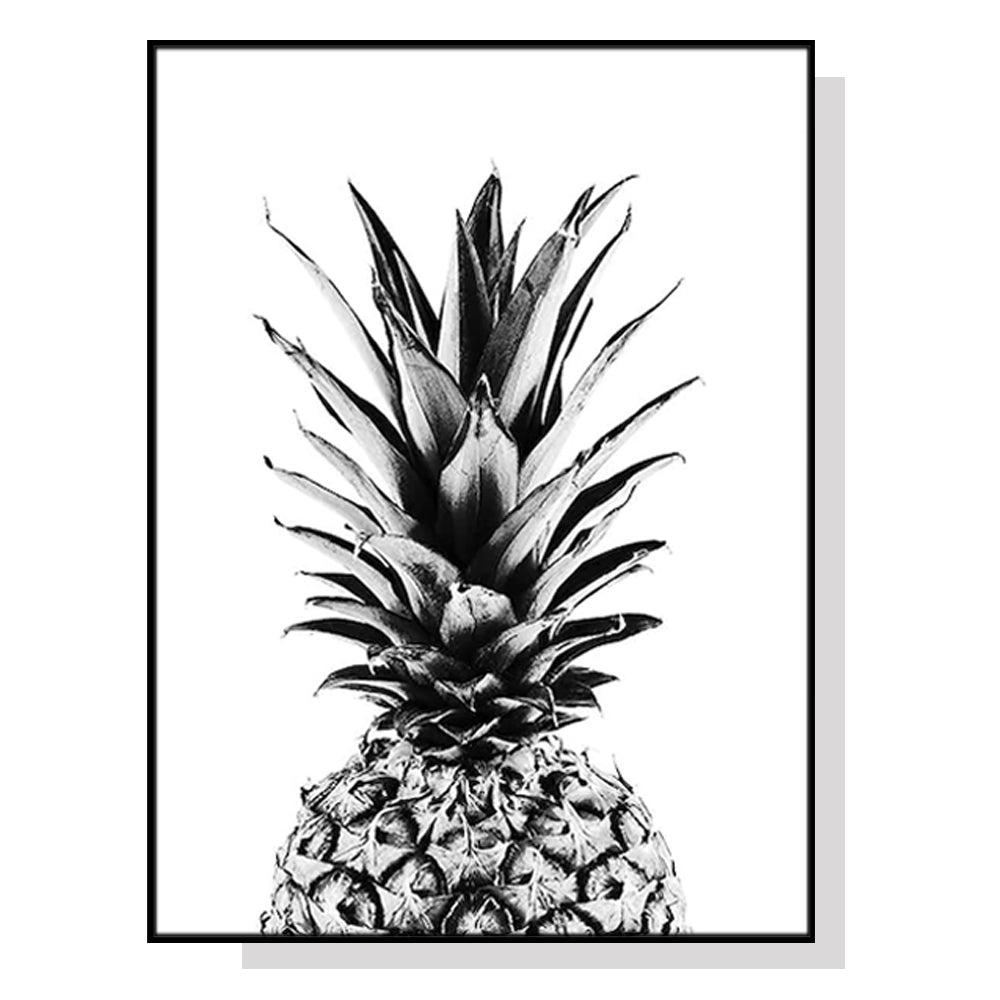 Posters & Prints Wall Art 40Cmx60cm Pineapple Black Frame Canvas