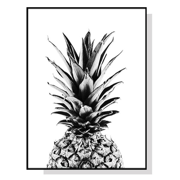 Posters & Prints Wall Art 40Cmx60cm Pineapple Black Frame Canvas