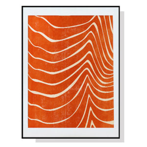 Posters & Prints Wall Art 40Cmx60cm Abstract Orange Black Frame Canvas