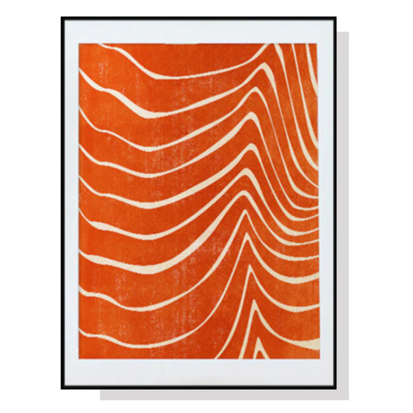 Posters & Prints Wall Art 40Cmx60cm Abstract Orange Black Frame Canvas