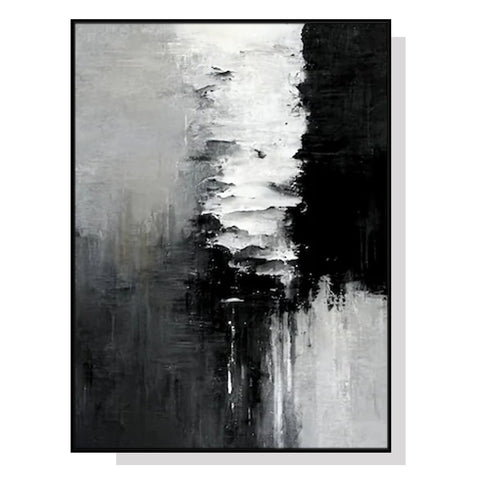 Wall Art 80Cmx120cm Abstract Black White Artwork Frame Canvas