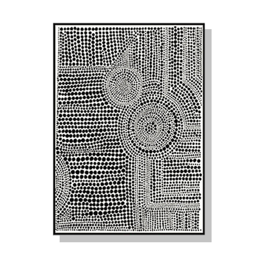 Posters & Prints Wall Art 90Cmx135cm Clustered Dots Black Frame Canvas