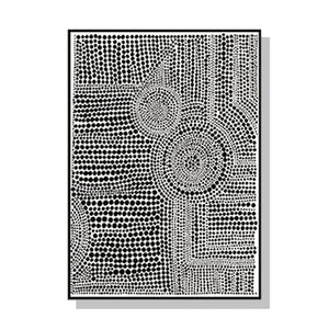 Posters & Prints Wall Art 90Cmx135cm Clustered Dots Black Frame Canvas