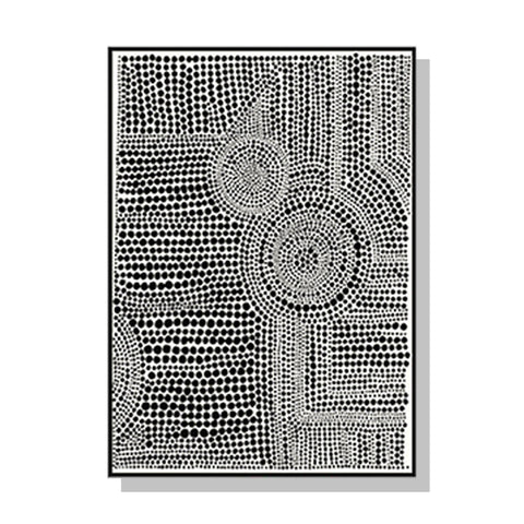 Posters & Prints Wall Art 90Cmx135cm Clustered Dots Black Frame Canvas