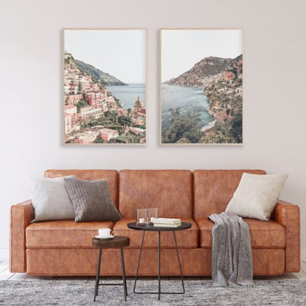 Posters & Prints Wall Art 80Cmx120cm Italy Positano Sets Wood Frame Canvas