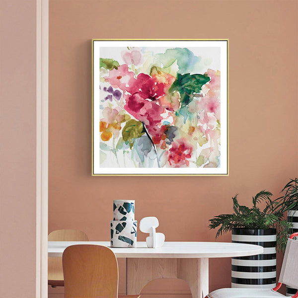 Posters & Prints Wall Art 40Cmx40cm Floral Brunch Gold Frame Canvas